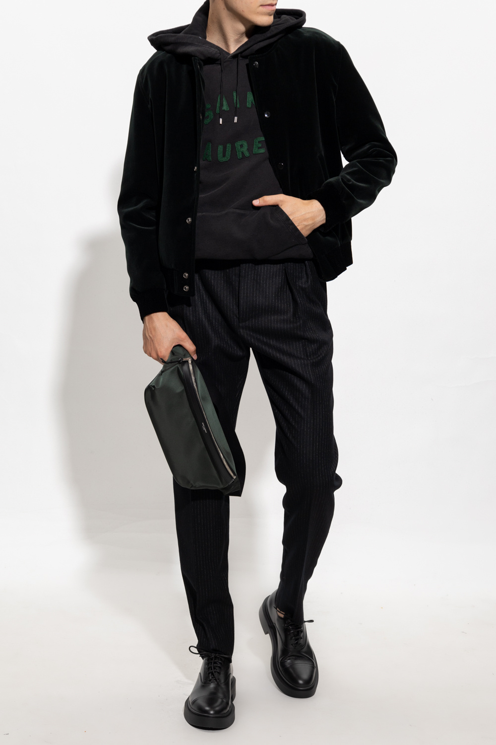 SchaferandweinerShops Palau - Black Hoodie with logo Saint